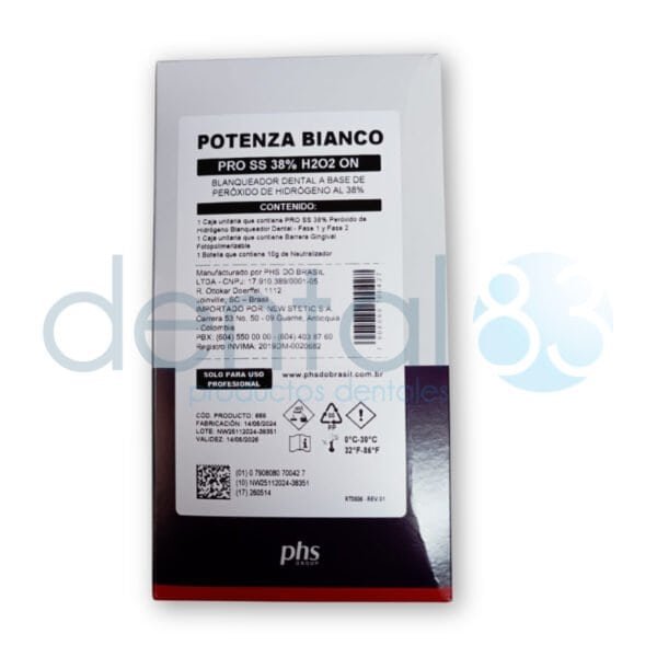 BLANQUEAMIENTO PERÓXIDO HIDRÓGENO 38% JGA X 3 GR - Imagen 2