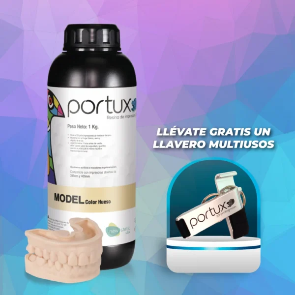 RESINA 3D MODELOS COLOR HUESO FCO X 1000 GR