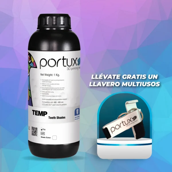 RESINA 3D PORTUX TEMP FCO X 500 GR